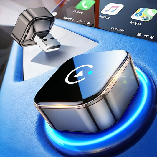 2026 Upgraded Wireless Carplay Adapter UK , Convert Wired to Wireless Carplay&Android Auto,Compatible with Iphone Ios 10+ & Android 11+, Mini USB Design,Auto Connect Fast and Stable,Plug and Play