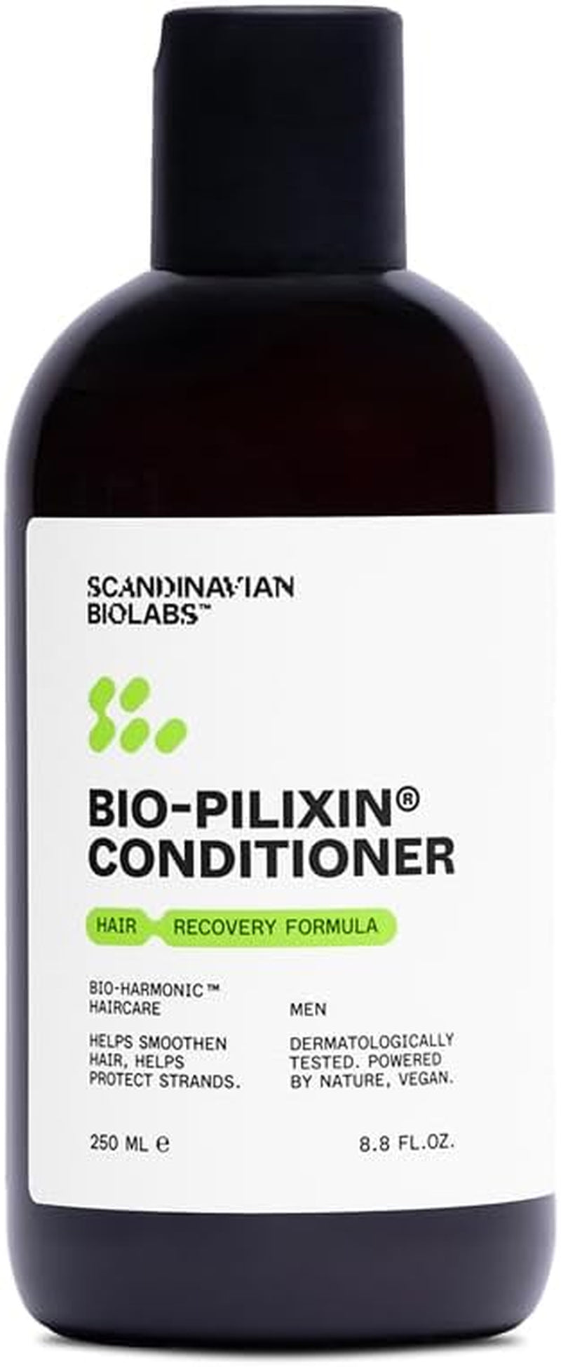 Bio-Pilixin® Hair Recovery Conditioner for Men | Prevents Split & Damaged Ends, Restores Weak Hair, Dermatologically Tested, Made in Denmark, 250 Ml / 8.8 Oz