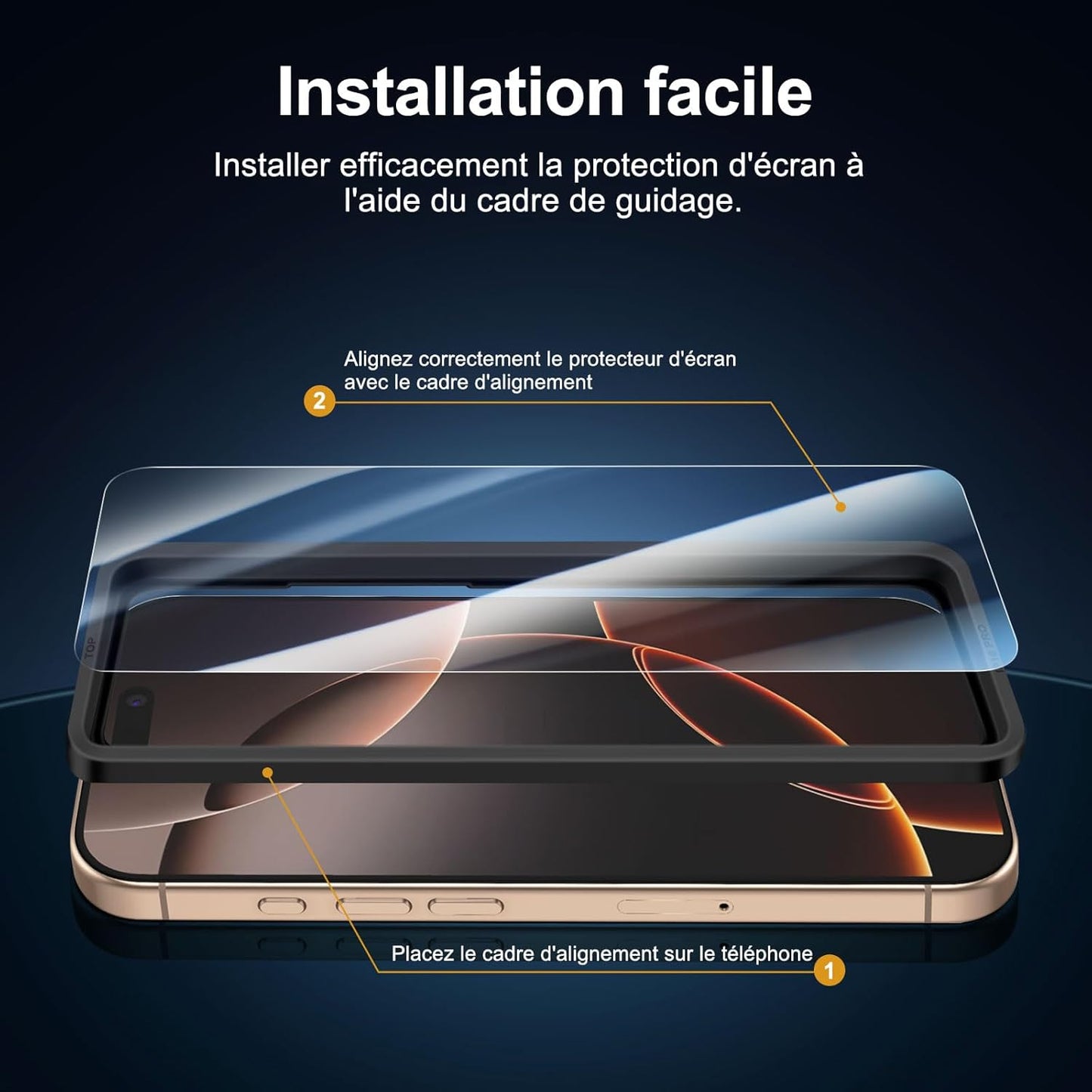 3 Pack Designed for Iphone 17, 17 Pro, Iphone 16 Pro Screen Protector (6.3 Inches), Enhanced Tempered Glass Protection with Easy Installation Tool Included,Case Friendly Ultra Resistant