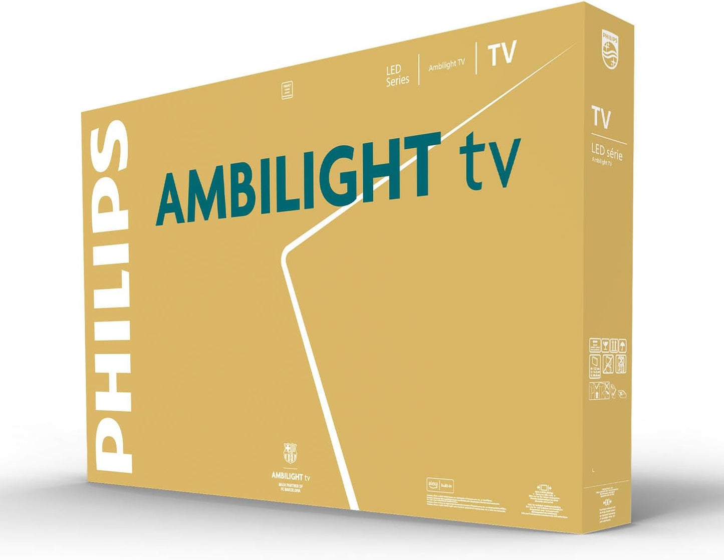 Philips Ambilight 55PUS8200 4K LED Smart TV - 55 Inch Display with Pixel Precise, Ultra HD, Titan OS Platform and Dolby Atmos Sound, Works with Alexa and Google Voice Assistant