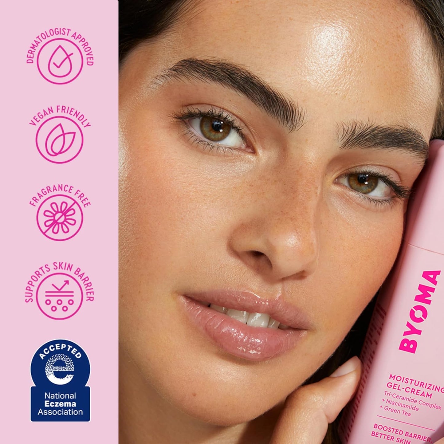 Moisturising Gel Cream (50Ml) Lightweight Oil Free Daily Moisturiser with Barrier Repair, Niacinamide and Green Tea, for All Skin Types - Alcohol Free, Vegan