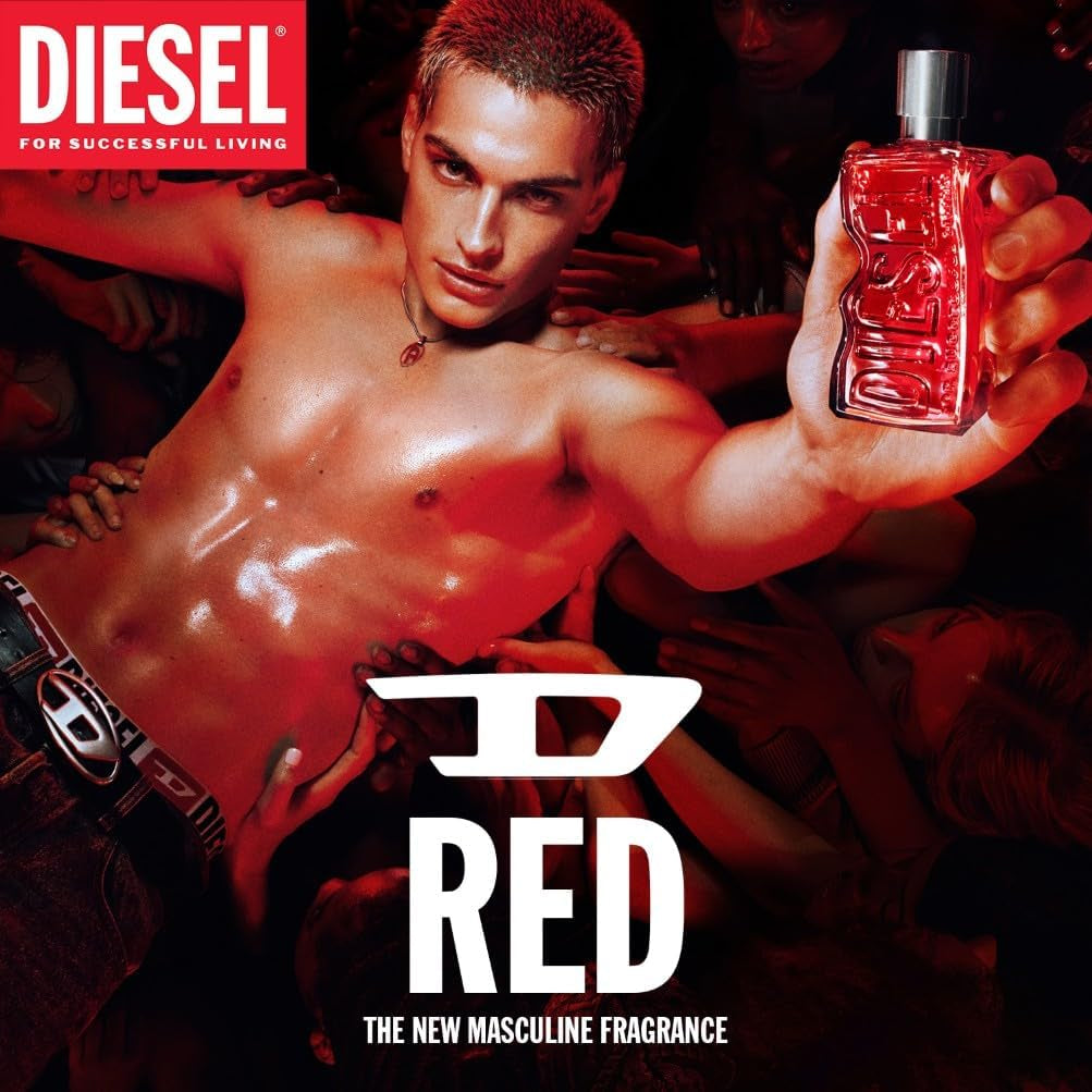 Diesel D Red, Eau De Parfum, Men'S Fragrance, Red Grapefruit, Lavender and Sandalwood Aroma, 50Ml