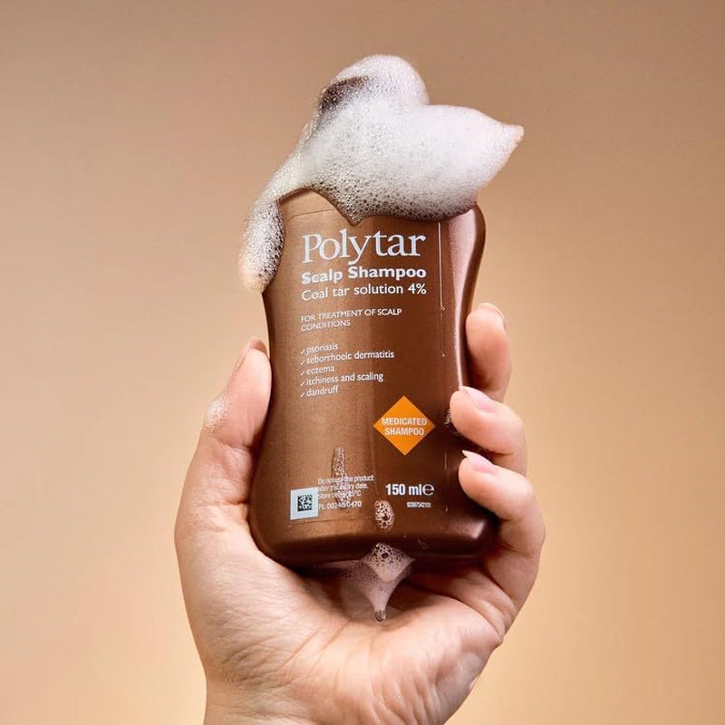 Scalp Shampoo, for Scalp Conditions, Reduces Itching, Inflammation and Scales, Shampoo Treats Psoriasis, Seborrhoeic Dermatitis, Eczema and Dandruff, Contains Coal Tar Solution, 1 X 150Ml