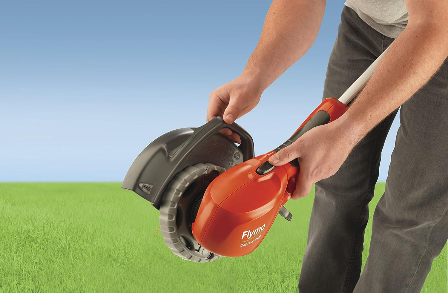 Contour 500E Electric Grass Trimmer and Edger, 500 W, Cutting Width 25 Cm, Orange