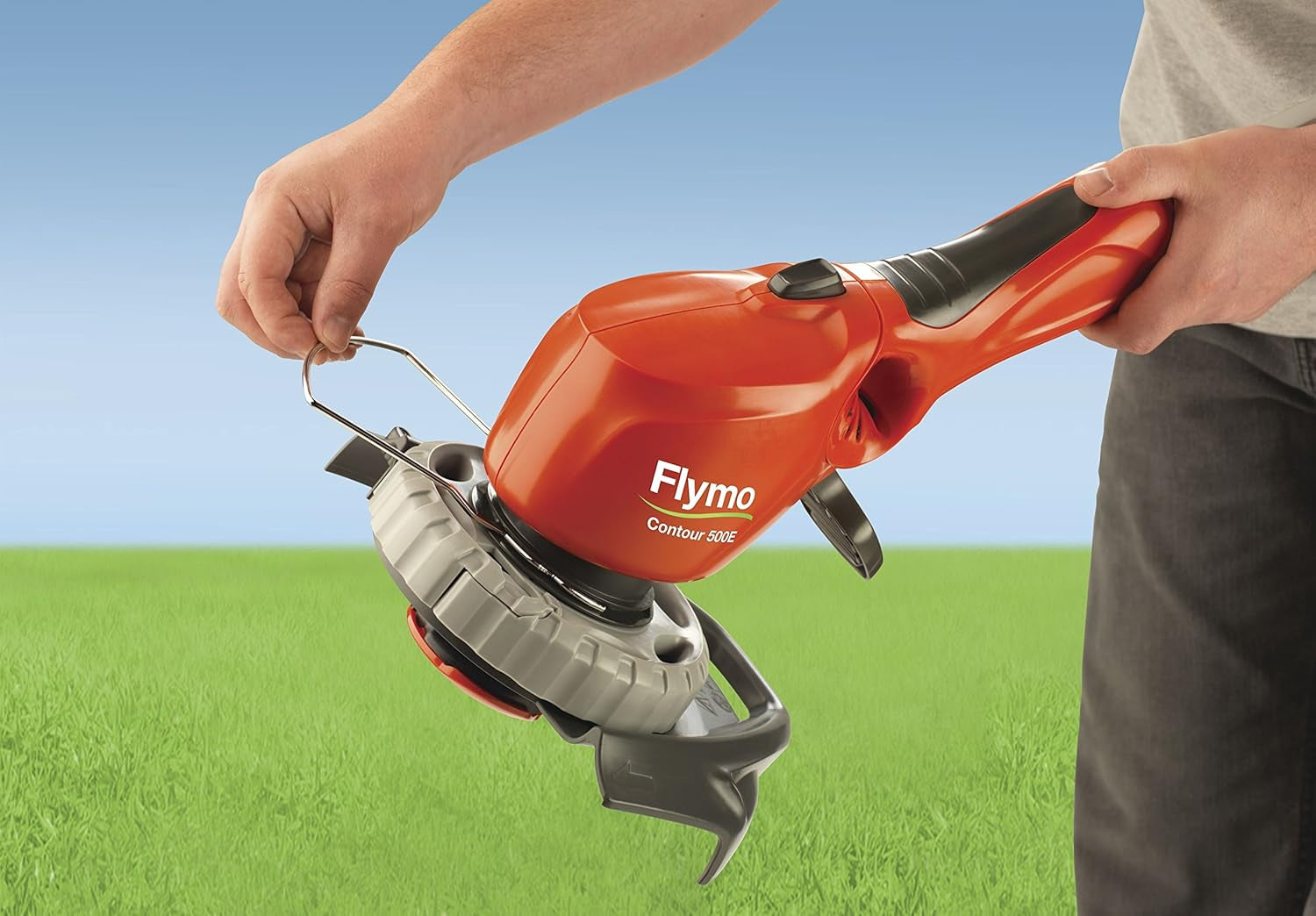 Contour 500E Electric Grass Trimmer and Edger, 500 W, Cutting Width 25 Cm, Orange