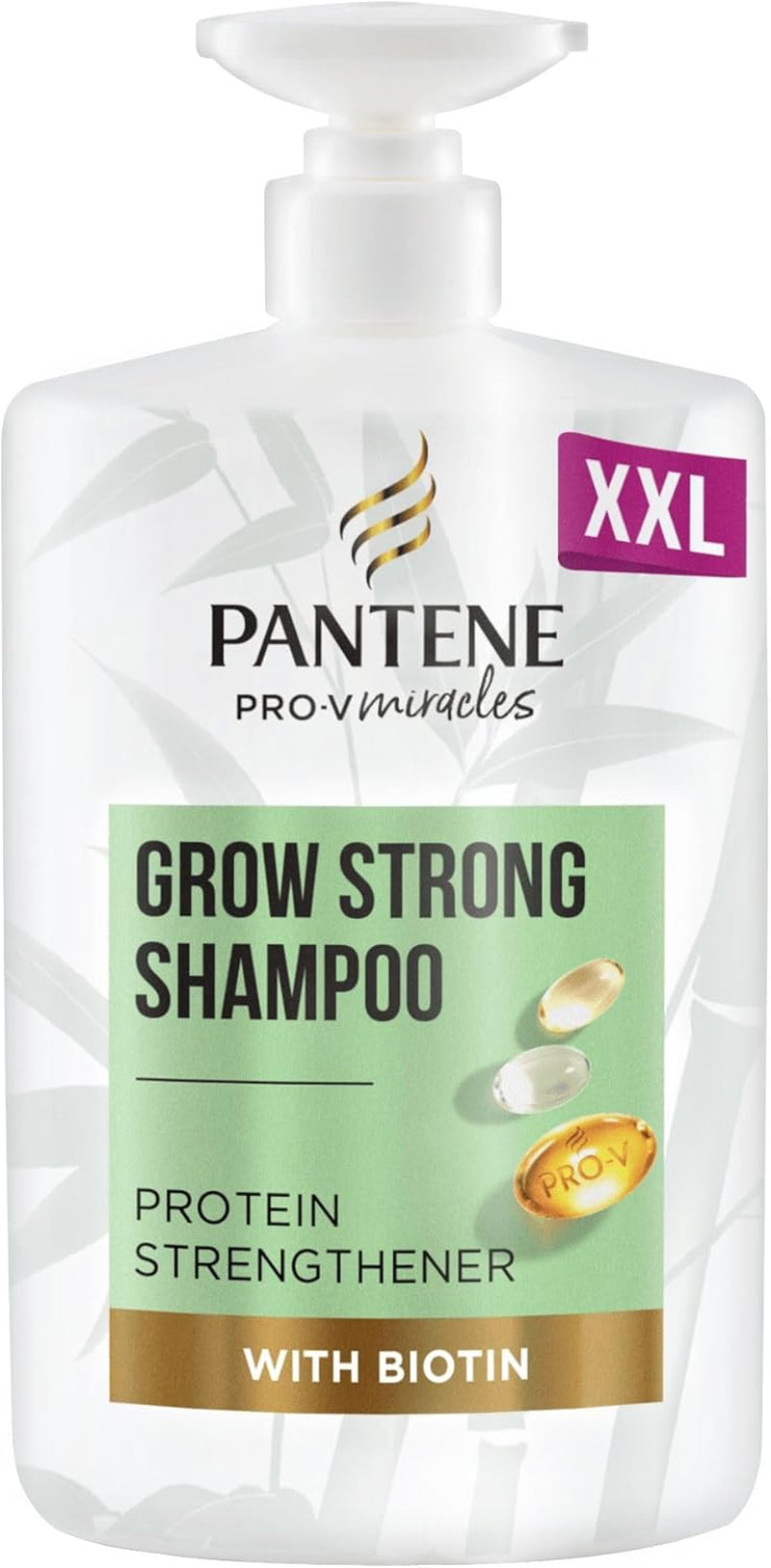 Grow Strong Shampoo with Biotin & Protein Strengthener 1L XXL Pump. Helps Reduce Hair Loss Due to Breakage for Hair That Grows Long & Strong. for Dry Damaged Hair, Helps Promote Hair Growth.