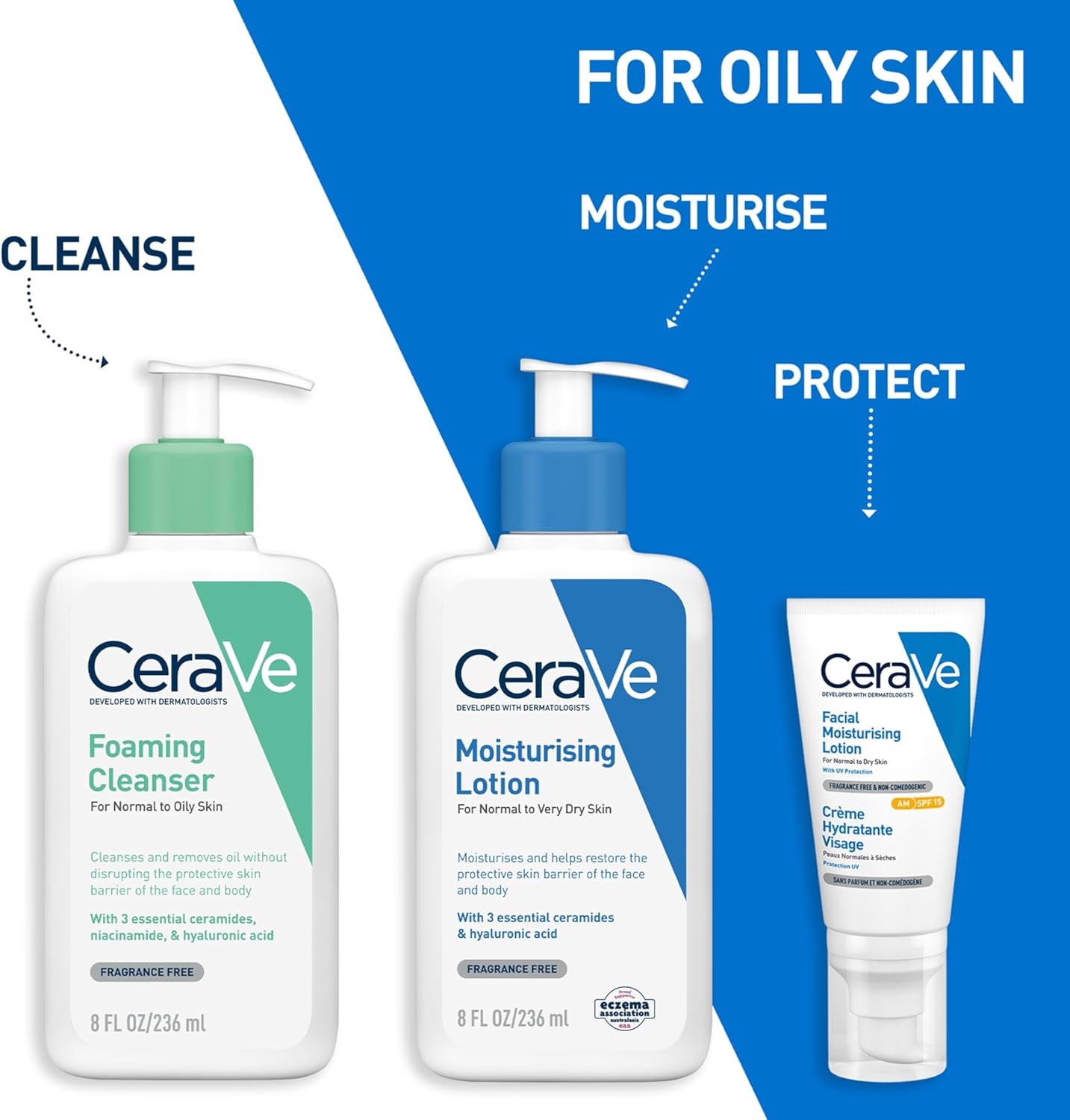 Foaming Cleanser for Normal to Oily Skin with Niacinamide and 3 Essential Ceramides