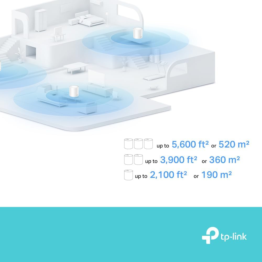 Deco X10(3-Pack) Ax1500Mbps Whole Home Mesh Wifi 6 System, Coverage up to 5600Ft²,Easy Setup, Wifi Mesh System, Wi-Fi Router, Extender Booster, Gaming&4K, Easy Setup, Alexa & Google Home