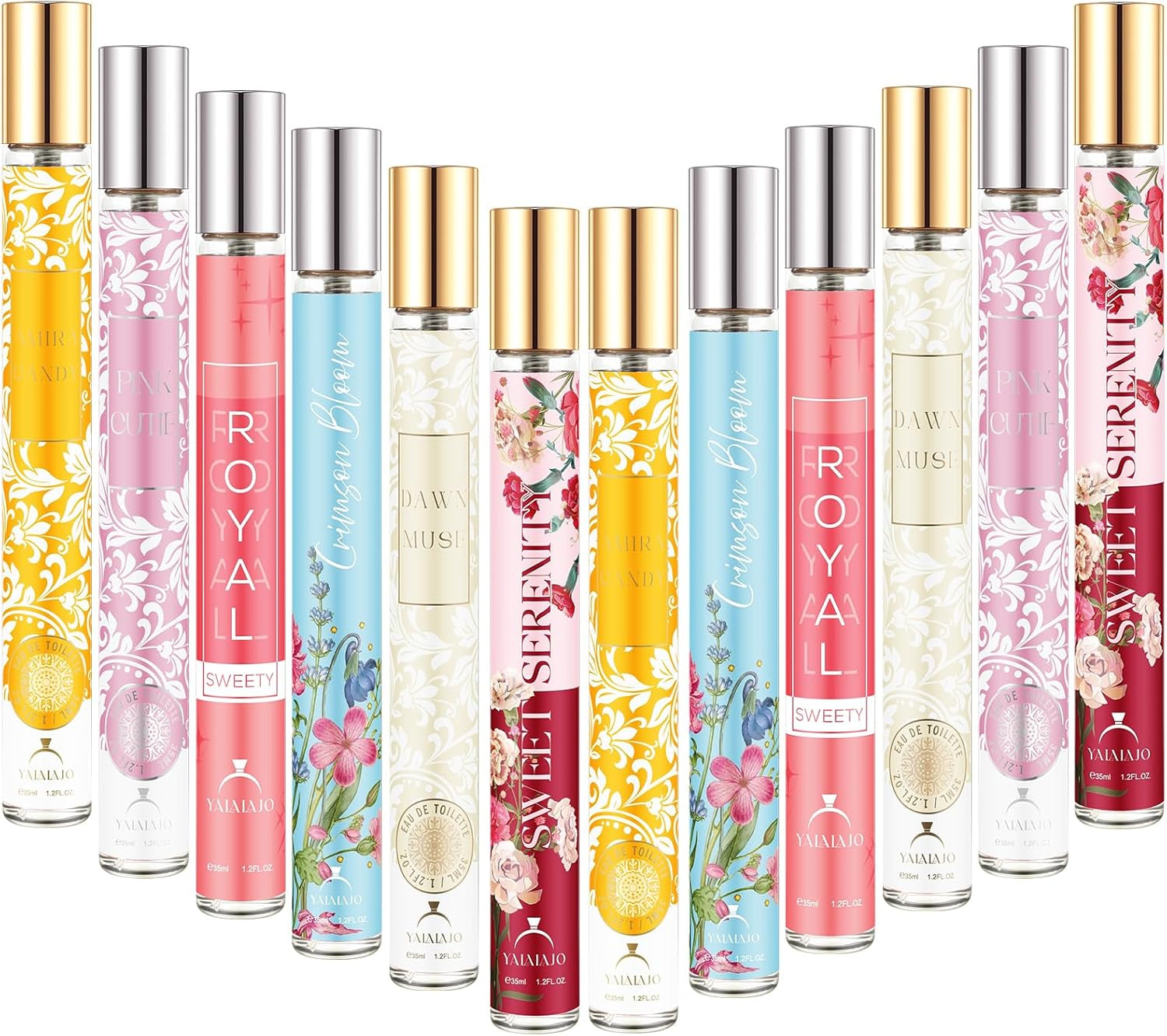 Women'S Perfume Gift Set - 12Pcs Eau De Parfum Collection for Her Sweet Floral & Fruity Scent, Travel Portable, Pamper Gifts Set, Perfect Birthday & Valentine'S Day Gifts for Women