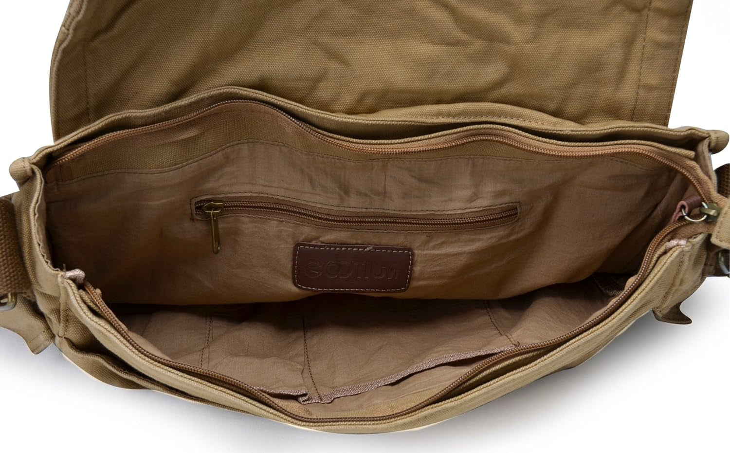 Canvas Shoulder Bag - Vintage Cross Body Messenger Bag Mens Satchel 15.6"