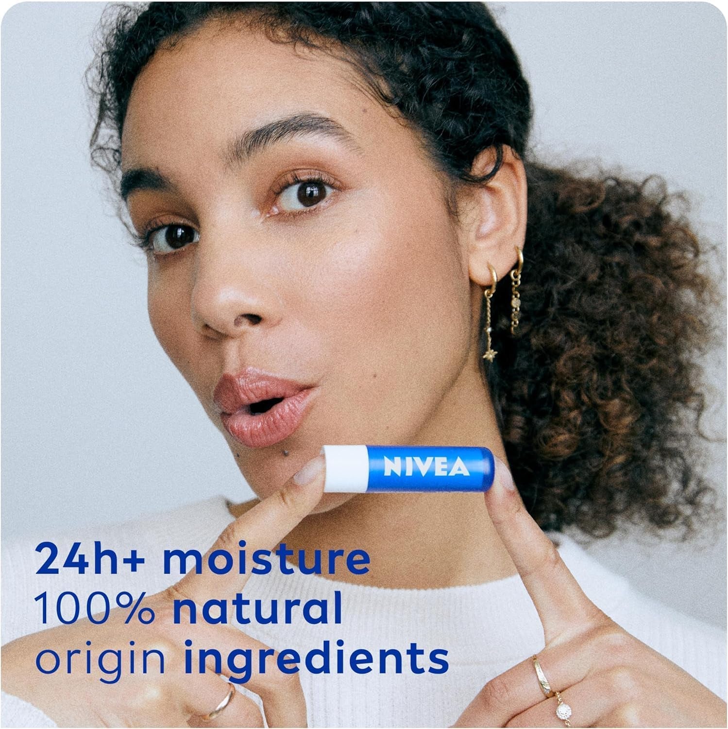 Lip Balm Original Care (4.8G) Lip Balm Deeply Hydrates Lips for 24H+, with 100% Natural Origin Ingredients, Shea Butter, and Vitamins, Lip Care