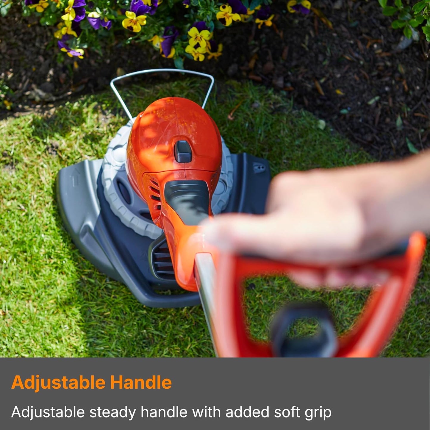 Contour 500E Electric Grass Trimmer and Edger, 500 W, Cutting Width 25 Cm, Orange