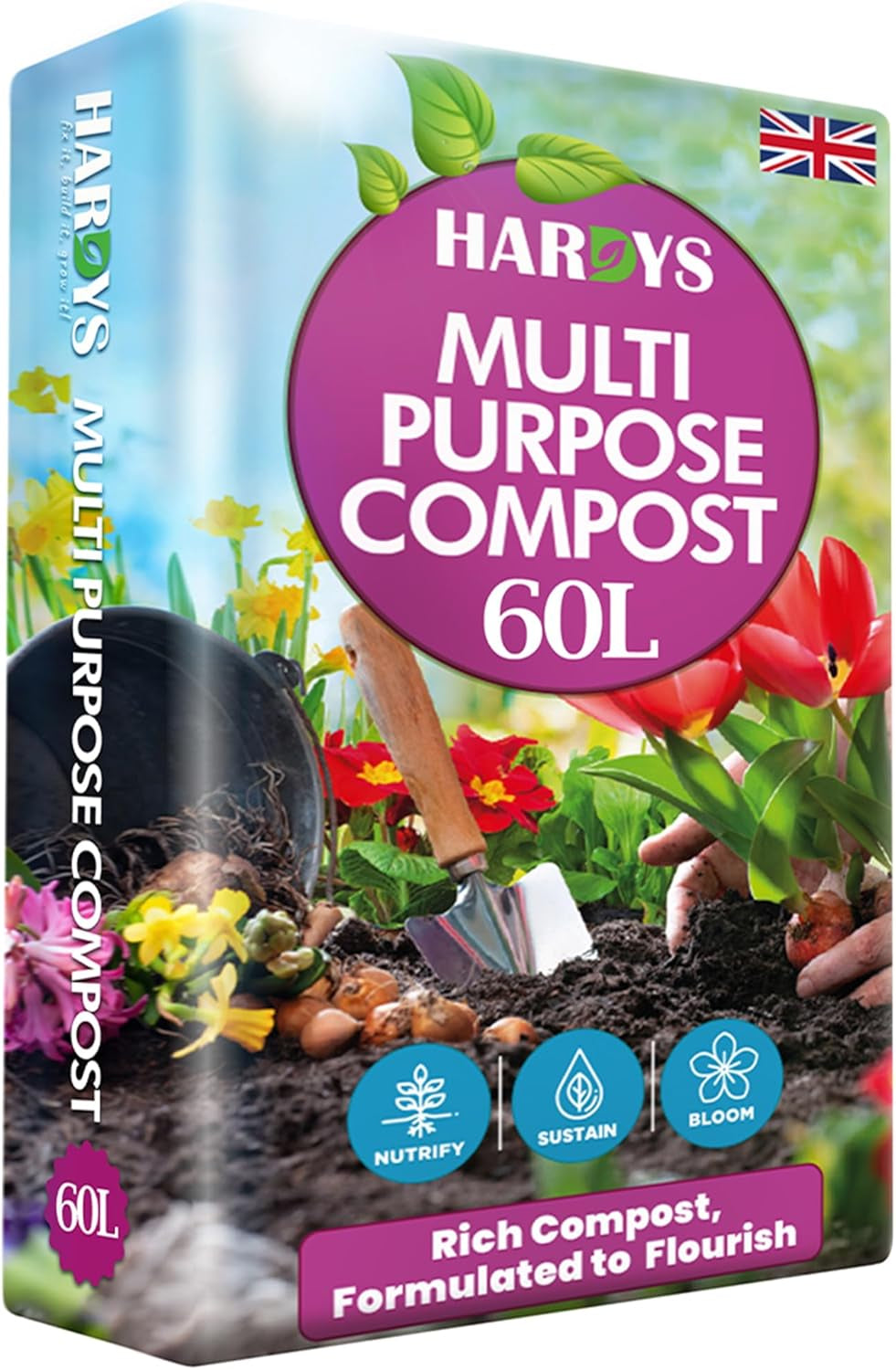 60L Multi Purpose Compost - Potting & Seed Compost for Outdoor Plants | All Purpose Indoor Plants Potting | Nutrient Rich Fertiliser for Garden, Pots, Planter Beds