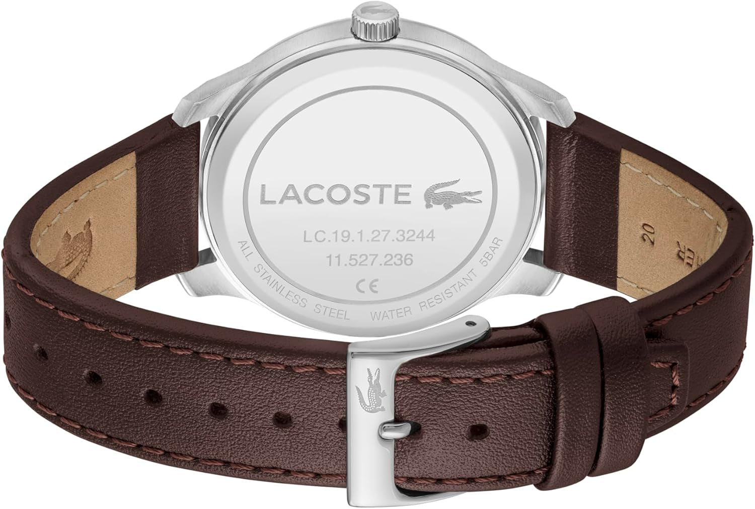 Lacoste Three Hand Quartz Movement Watch for Men Lisbon Collection with Stainless Steel Bracelet or Leather Strap