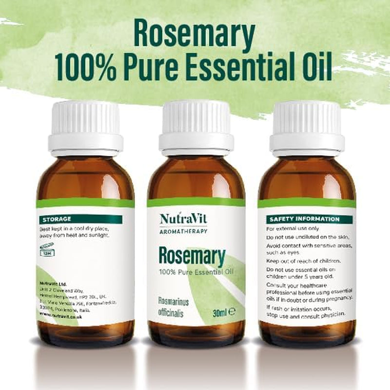 - Spanish Rosemary Oil | 100% Pure Rosemary Essential Oil - 30Ml - Therapeutic Grade Aromatherapy Oil - Diffusers, Humidifiers, Hair Growth, Oily Skin & Massages