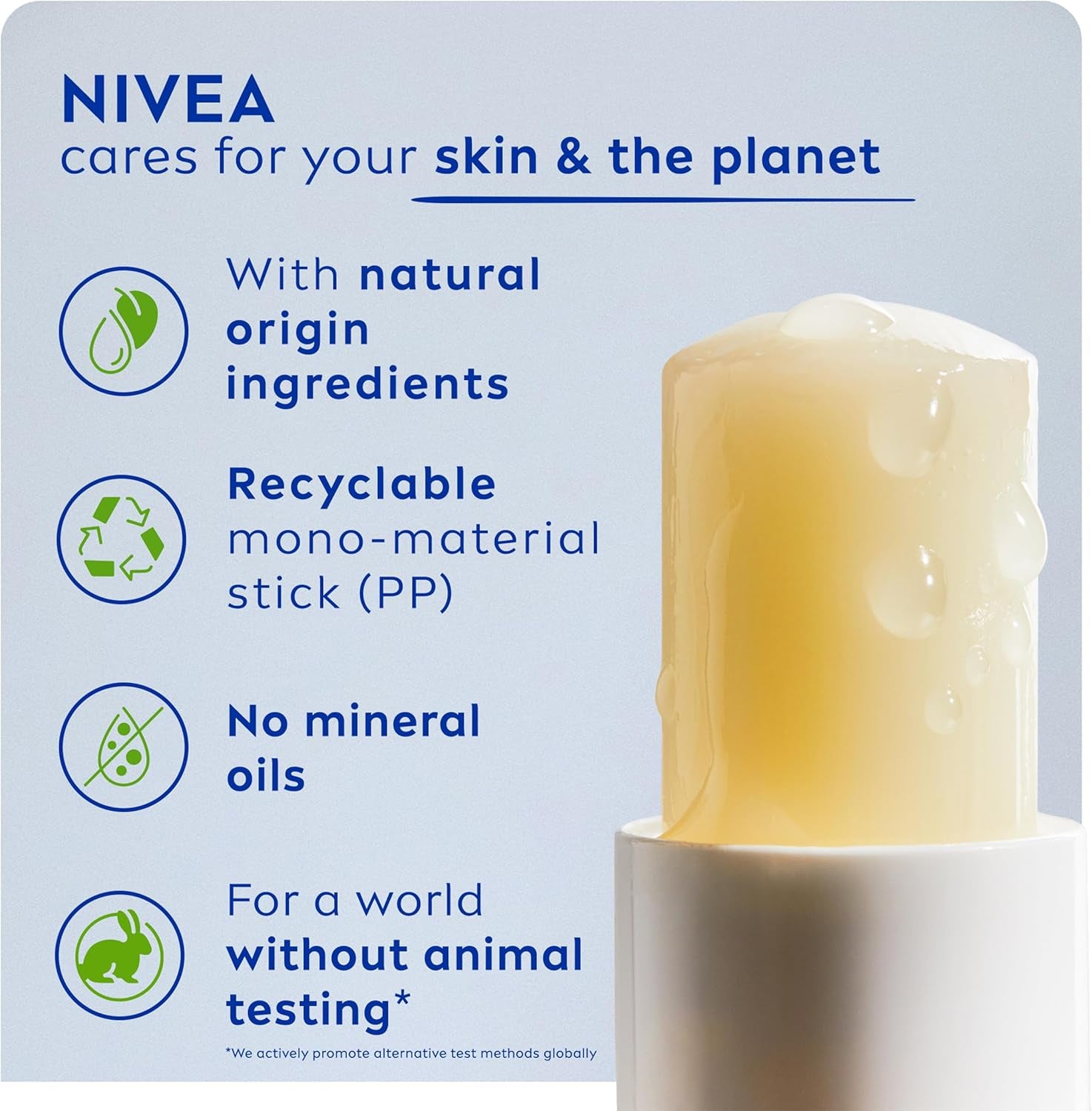 Protect Caring Lip Balm SPF50 (4.8G), Factor 50 Balm with Shea Butter, Protection against UVA/UVB Rays with 24H Moisture, Lip Care, No White Cast