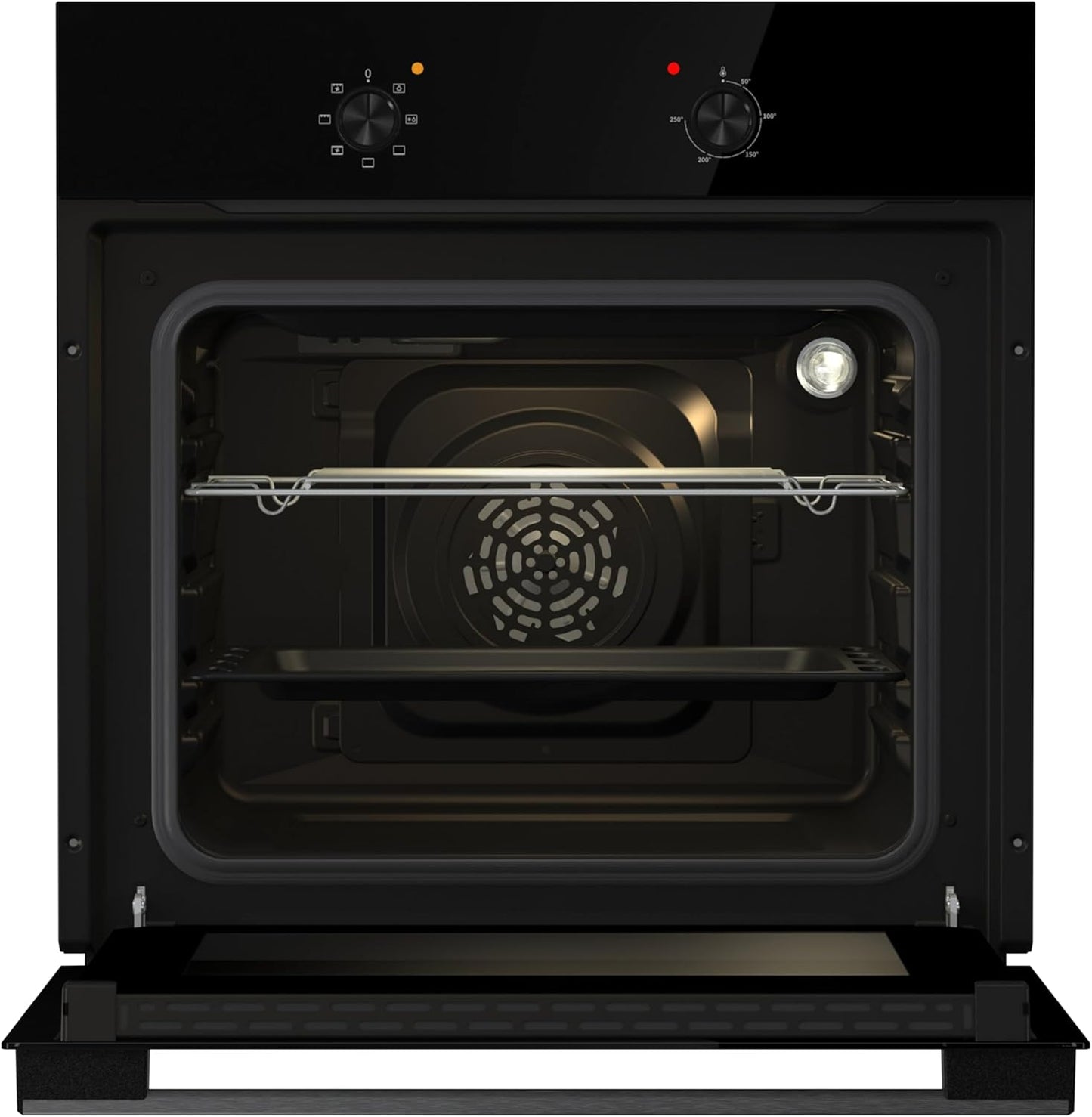 BI62020ABGUK - Built-In 60L Electric Single Oven - Black - 530X595X595 Mm (Dxwxh) - a Rated, Extra Large