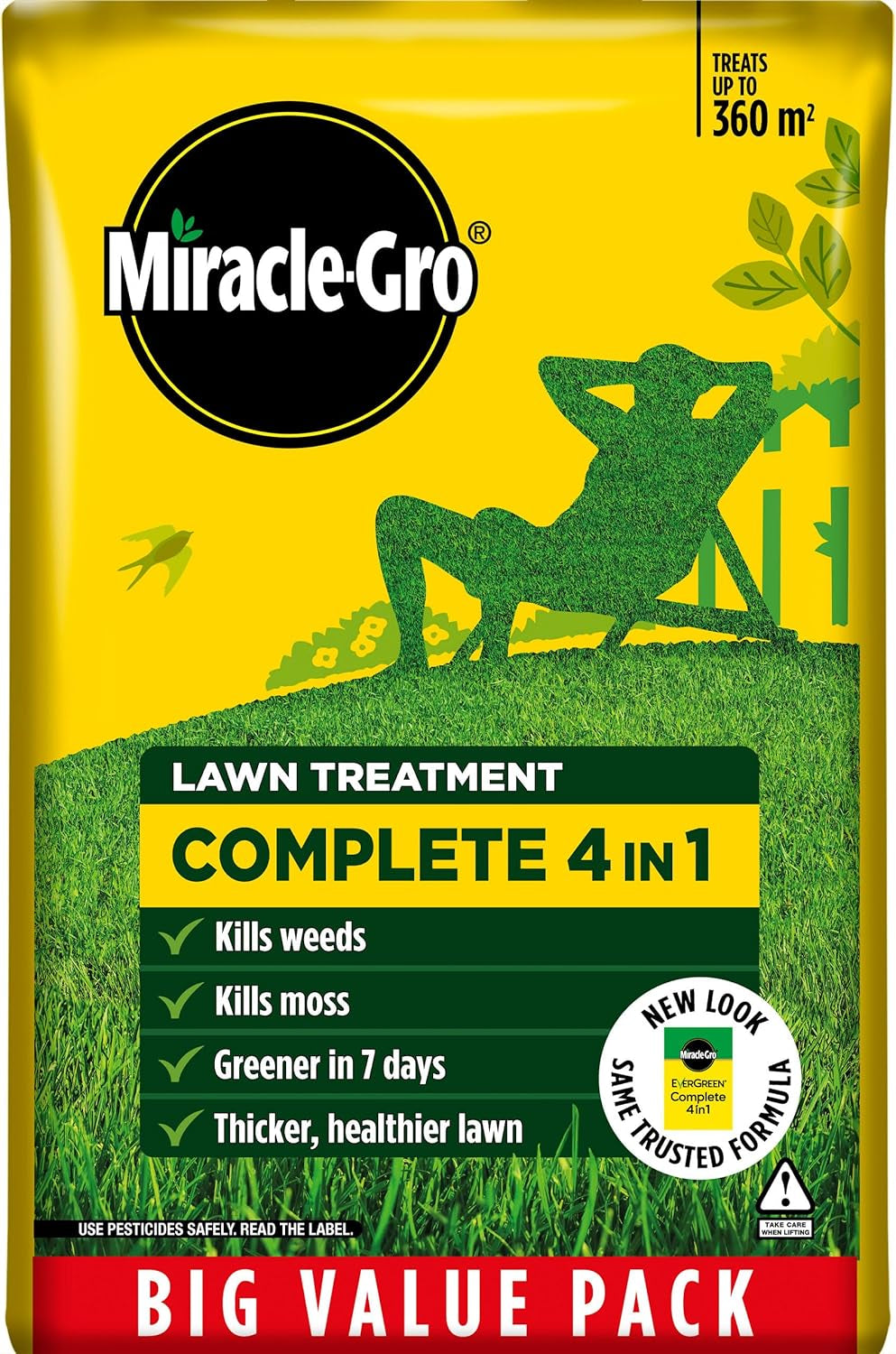 Complete 4 in 1 Lawn Food, 360 M² Bag, Lawn Food, Weed & Moss Control
