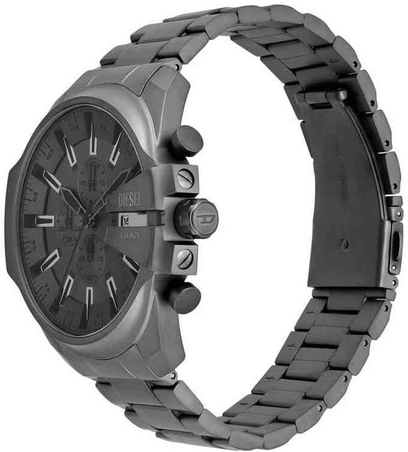 Diesel Mega Chief Slim Watch for Men, Chronograph Movement with Stainless Steel or Leather Strap