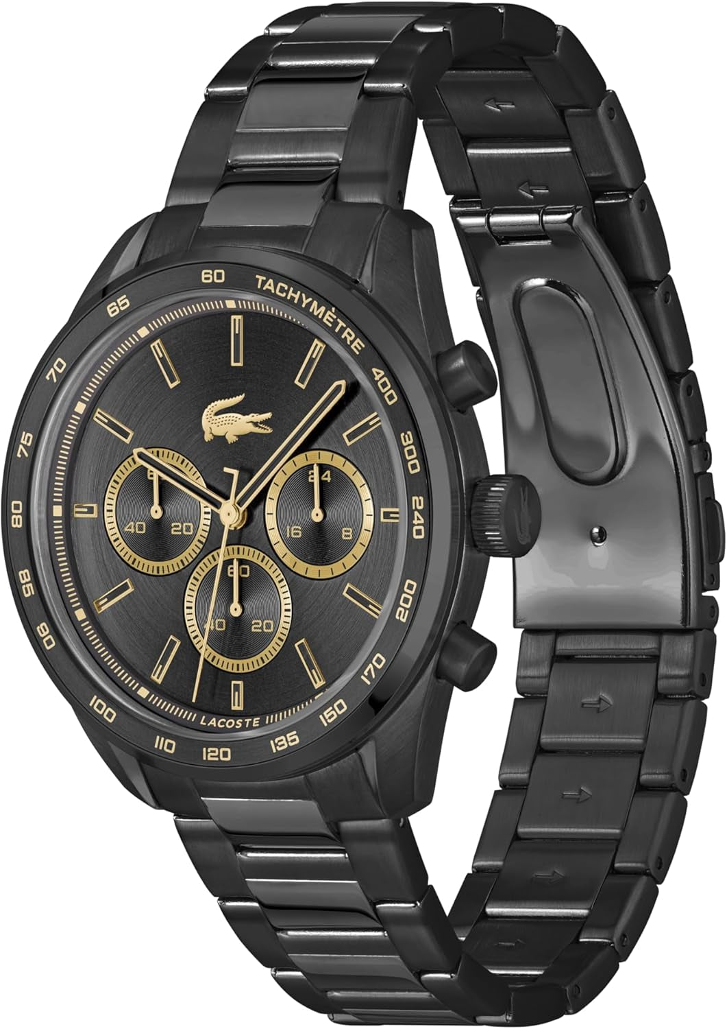 Lacoste Chronograph Quartz Watch Boston Collection for Men with Leather or Stainless Steel Bracelet in Link or Mesh