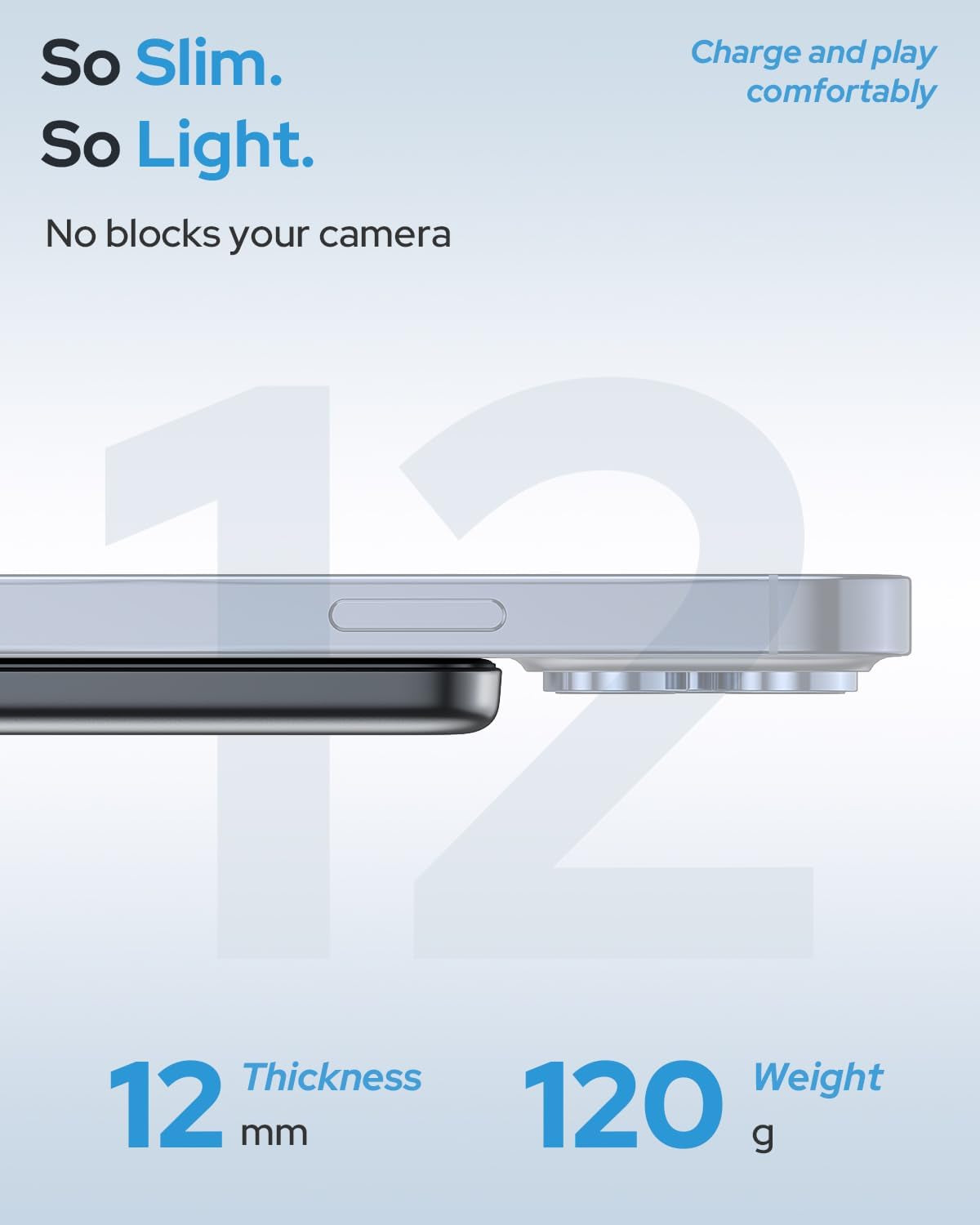 For Magsafe Power Bank, 5000Mah Ultra-Slim Wireless Portable Charger,Magnetic Power Bank Fast Charging with USB-C Charging,Portable Phone Charger Battery Pack Compatible with Iphone 17/16/15/14/13/12