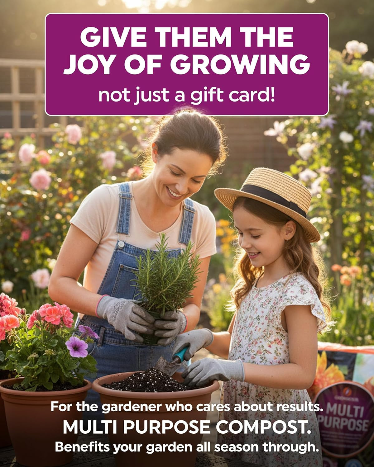 Multi-Purpose Compost for Use All around the Garden – Promotes Healthy Growth, Vibrant Flowers & Strong Roots – 40L