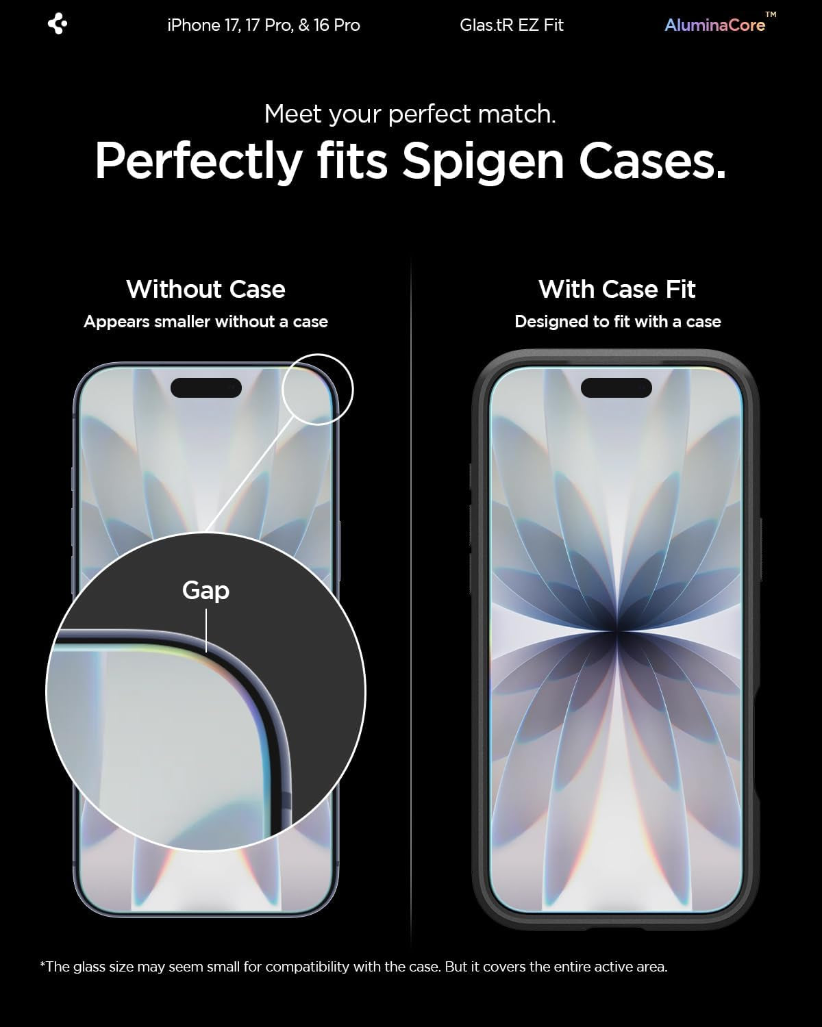Glas.Tr EZ Fit Tempered Glass Screen Protector for Iphone 17 Pro / 17, Iphone 16 Pro - 2 Pack