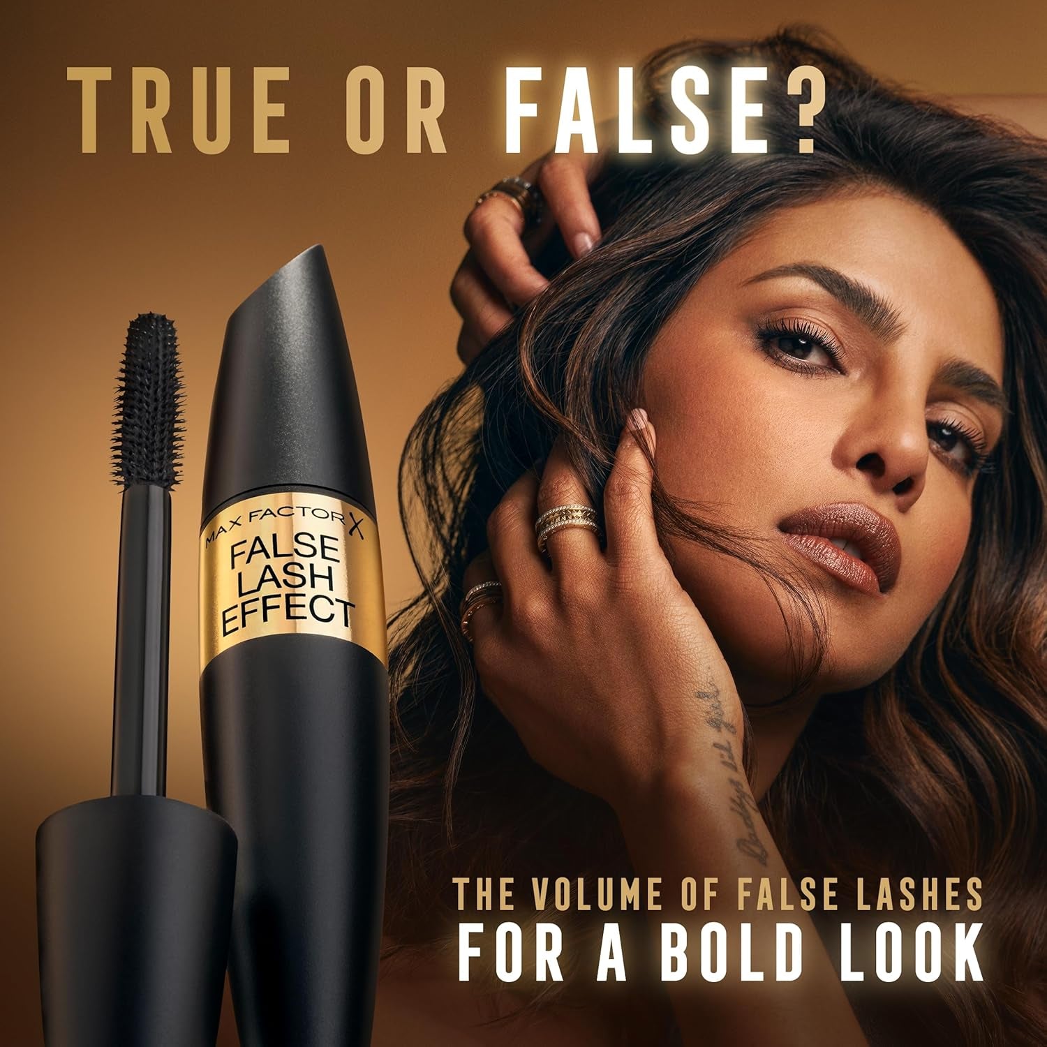 - False Lash Effect Mascara - Volumising Formula, Pro-Vitamin B5, Clump-Free, Flake-Free, Smudge-Proof - 01 Black - 13.1Ml