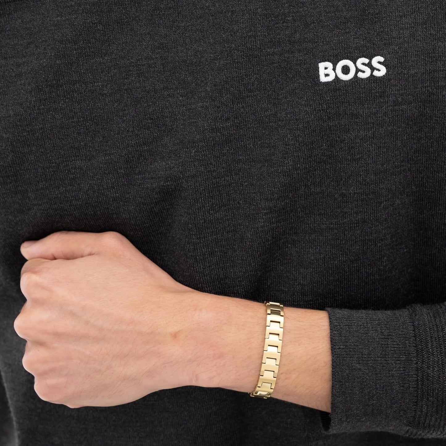 Jewelry Men'S CANDOR JEWELRY Collection Link Bracelet in Stainless Steel – Available in Silver, Gold or Black