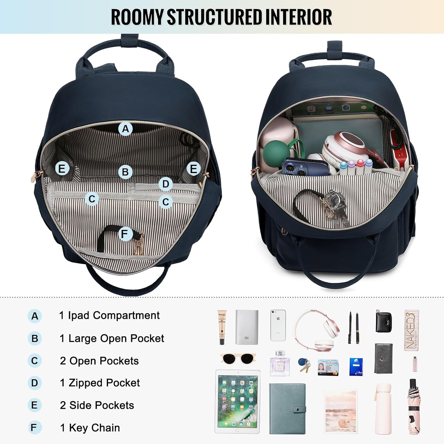 Backpack Womens Small Fashion Backpacks for Ladies School Bags for Girls Waterproof Rucksack Bag for Travel Mini Cute City Casual Daypacks
