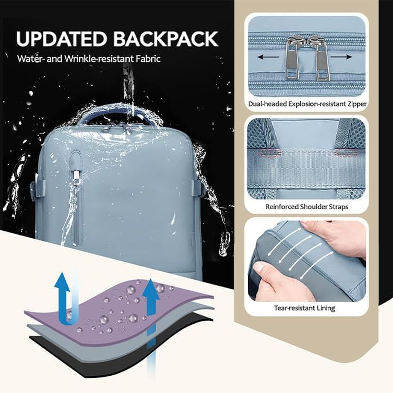 for Ryanair Cabin Bags 40X30X20, Travel Backpack Womens Underseat Cabin Bag Small Hand Luggage Bag Carry-Ons Backpack Flight Bag with Bottle Holder