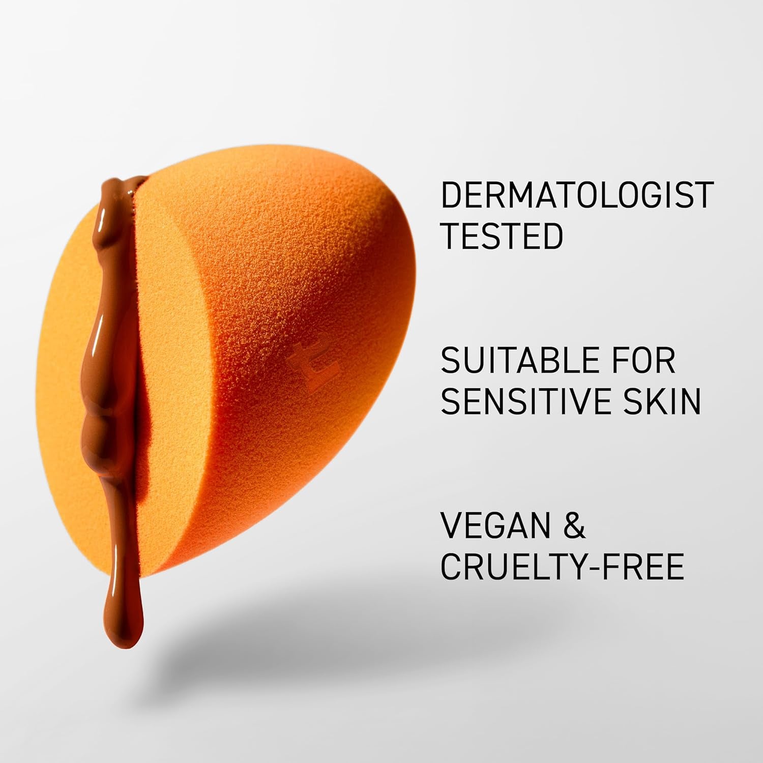 Miracle Complexion Sponge for Liquid & Cream Makeup, 3-Point Design for Seamless Application, Streak-Free Natural Dewy Finish, Latex-Free, Cruelty-Free, Vegan, Easy to Clean, 1 Count