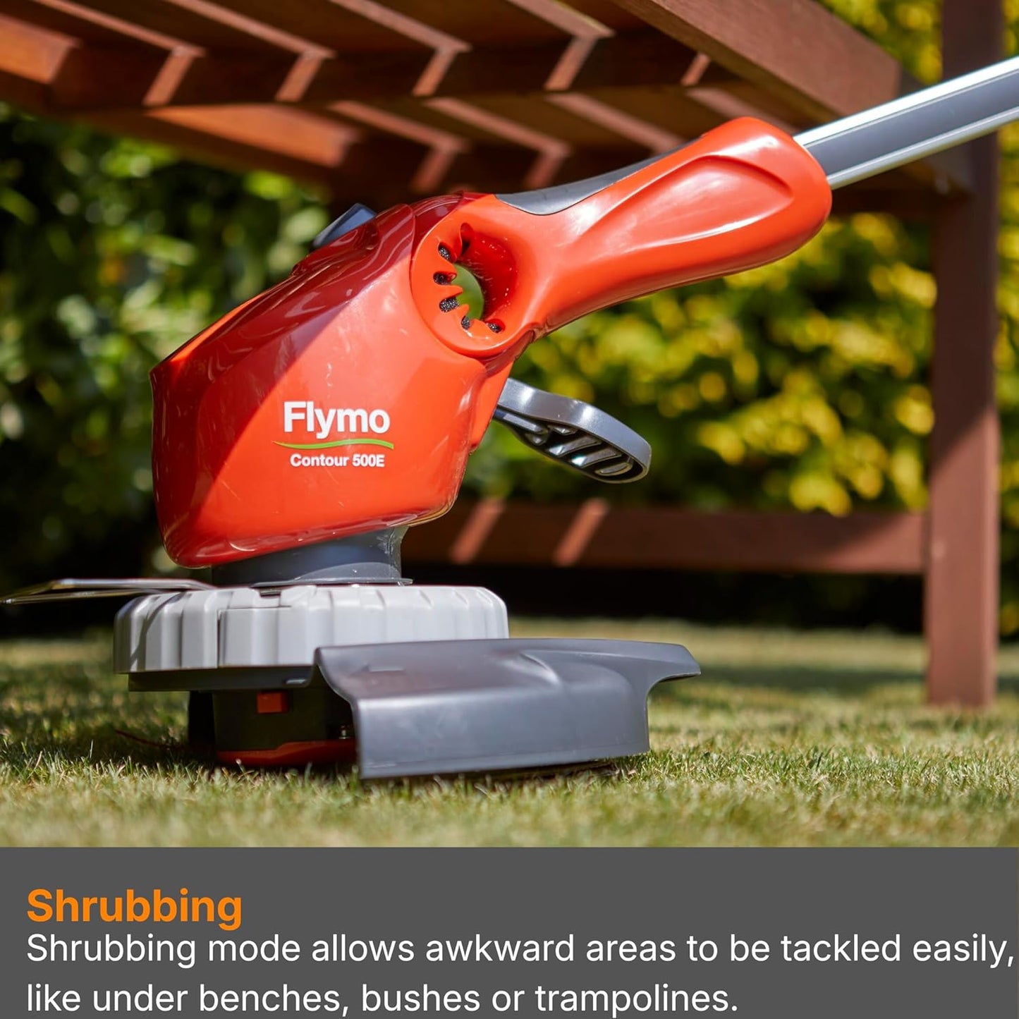 Contour 500E Electric Grass Trimmer and Edger, 500 W, Cutting Width 25 Cm, Orange
