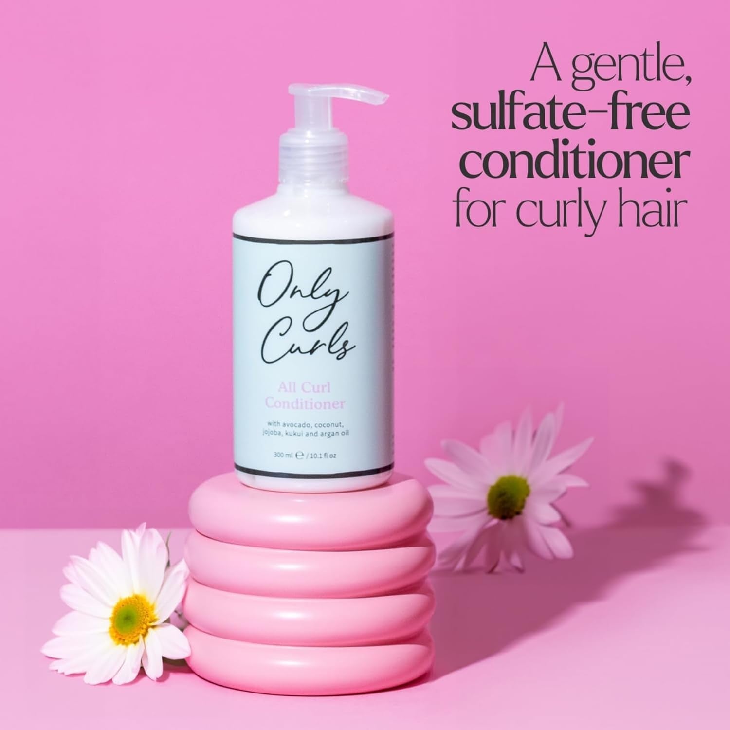 All Curl Conditioner Duo, Curly Hair Care Conditioner, Silicone-Free, Gentle Formula, Hydrating, Gentle & Detangling, Soft, Defined, Frizz-Free Curls, for All Curly Hair Types, 300Ml X2