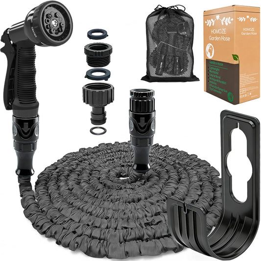 Expandable Garden Hose 50Ft Hose Pipe Expandable with 3/4", 1/2" Fittings, Anti-Leakage - Flexible Expanding Hose with 10 Function Spray Gun