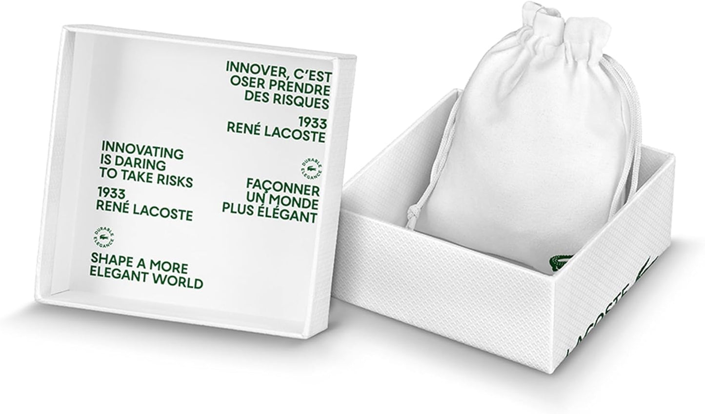 Lacoste Men'S VIGOR Collection Beaded Bracelet in Stainless Steel and Yellow Gold
