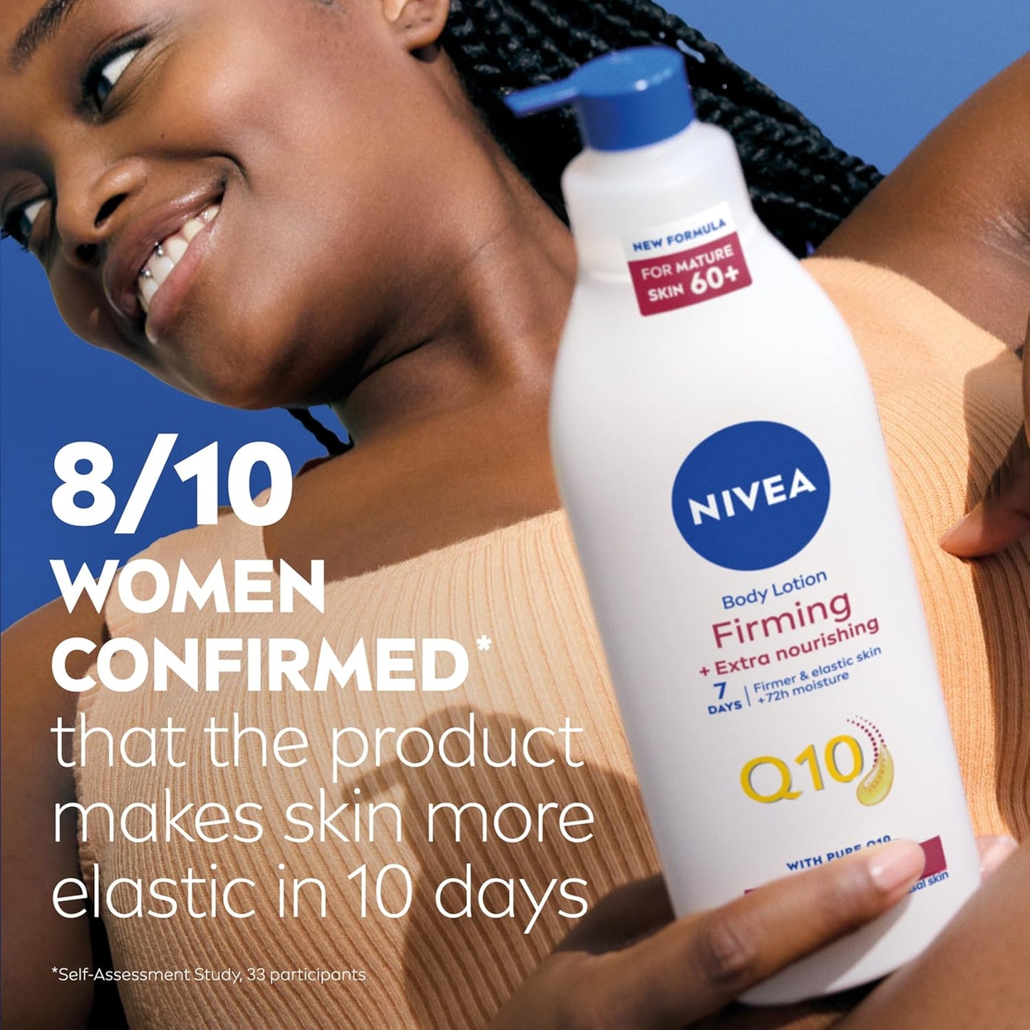 Q10 60+ Mature Skin Body Lotion (400Ml), Nourishing Firming Cream with Q10 and Argan Oil,  72H Moisturising Cream for Ageing and Mature Skin