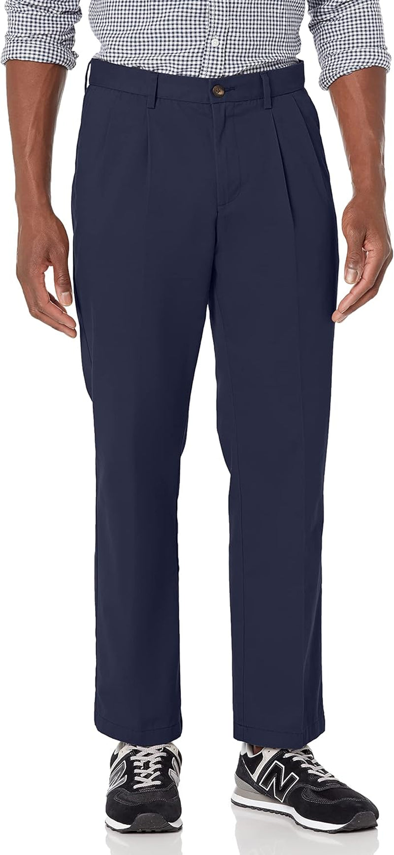 Men'S Classic-Fit Wrinkle-Resistant Pleated Chino Trousers (Available in Big & Tall)