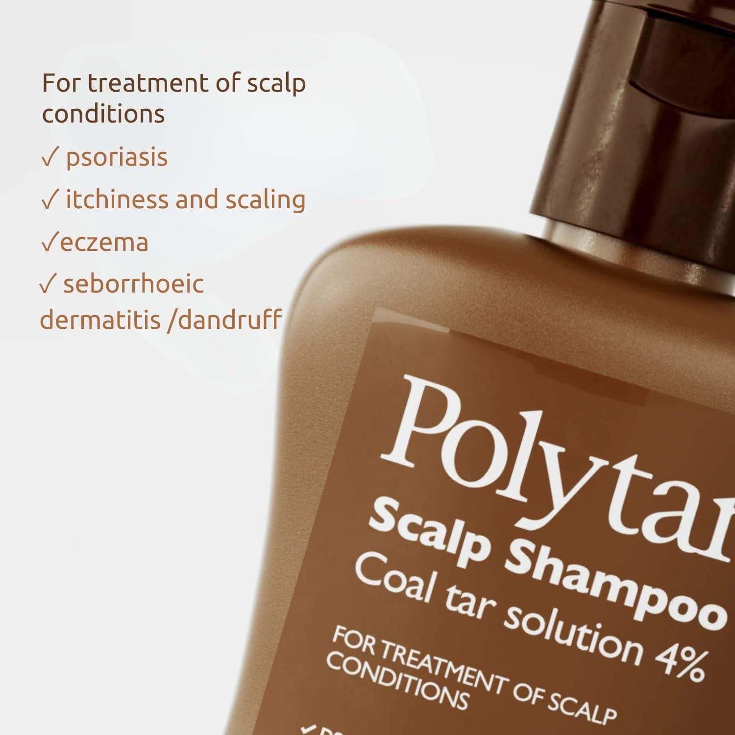 Scalp Shampoo, for Scalp Conditions, Reduces Itching, Inflammation and Scales, Shampoo Treats Psoriasis, Seborrhoeic Dermatitis, Eczema and Dandruff, Contains Coal Tar Solution, 1 X 150Ml