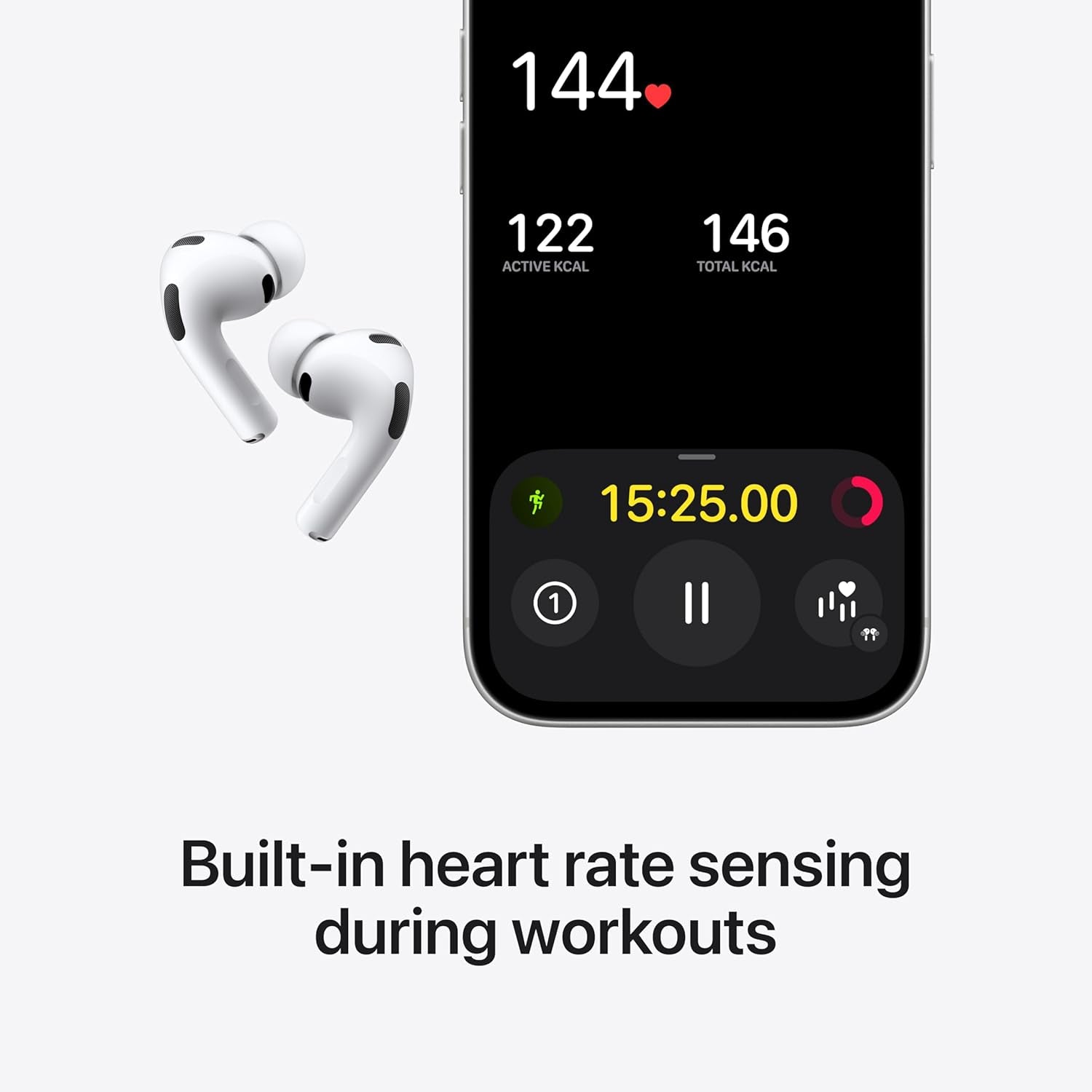 Airpods Pro 3 Wireless Earbuds, Active Noise Cancellation, Live Translation, Heart Rate Sensing, Hearing Aid Feature, Bluetooth Headphones, Spatial Audio, High‑Fidelity Sound, USB‑C Charging