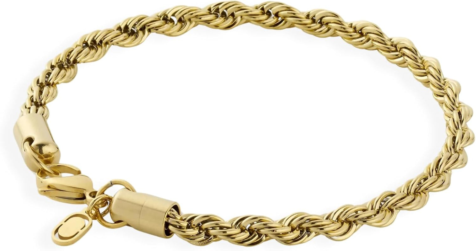 - Rope Link Bracelet - Waterproof, Heat & Sweat Resistant - Gifts for Men - Men'S Jewellery - Width 5MM
