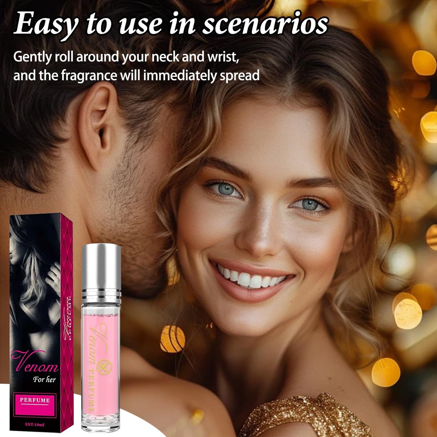 Pheromone Perfume for Women, 10 Ml, Roller Pheromone Perfume, Wonderful Scent, Long Lasting Fragrance