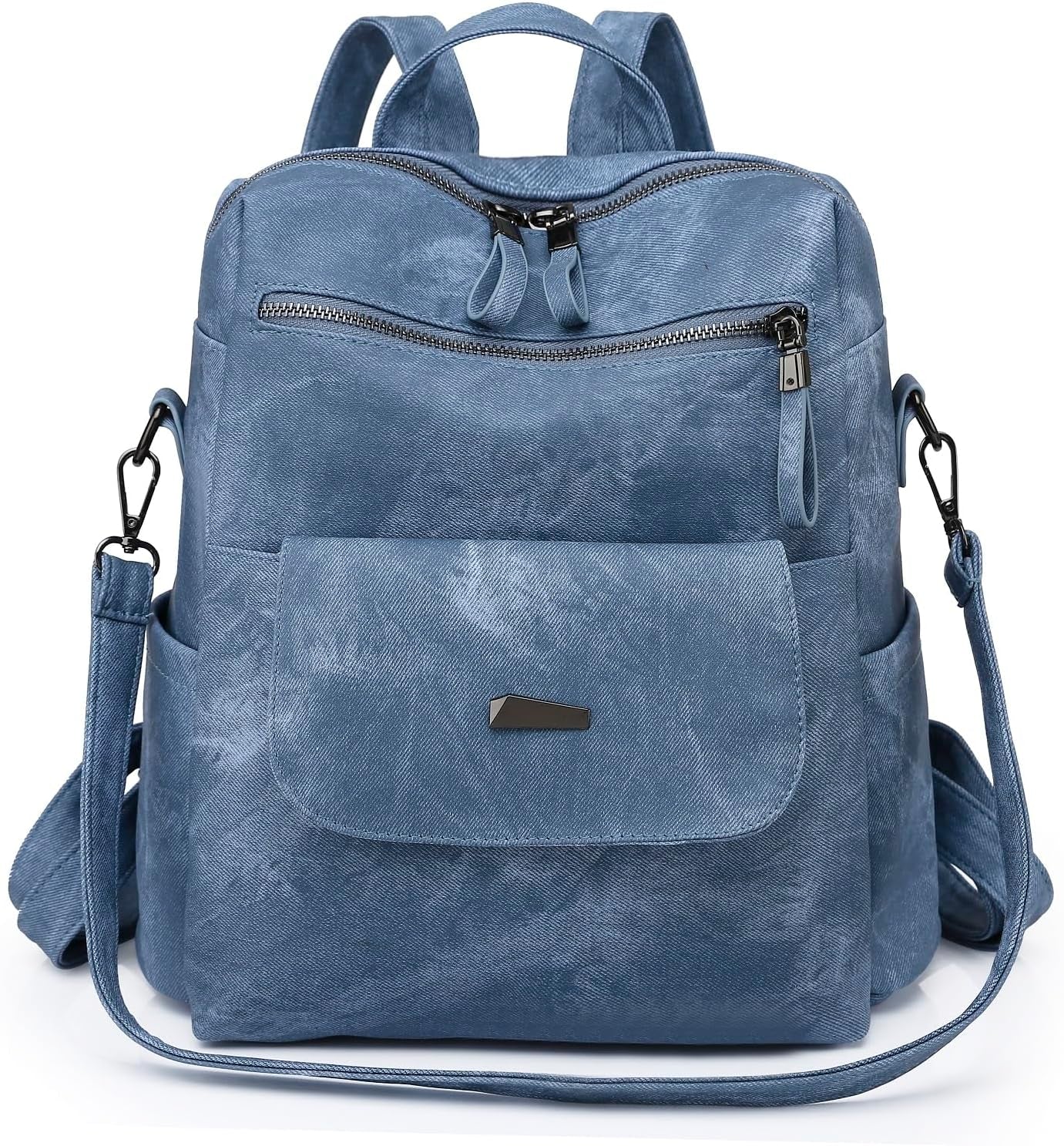 Women Backpack Waterproof Anti-Theft Lightweight PU Fashion Travel Multipurpose Convertible Purse Shoulder Bag Handbag Backpack