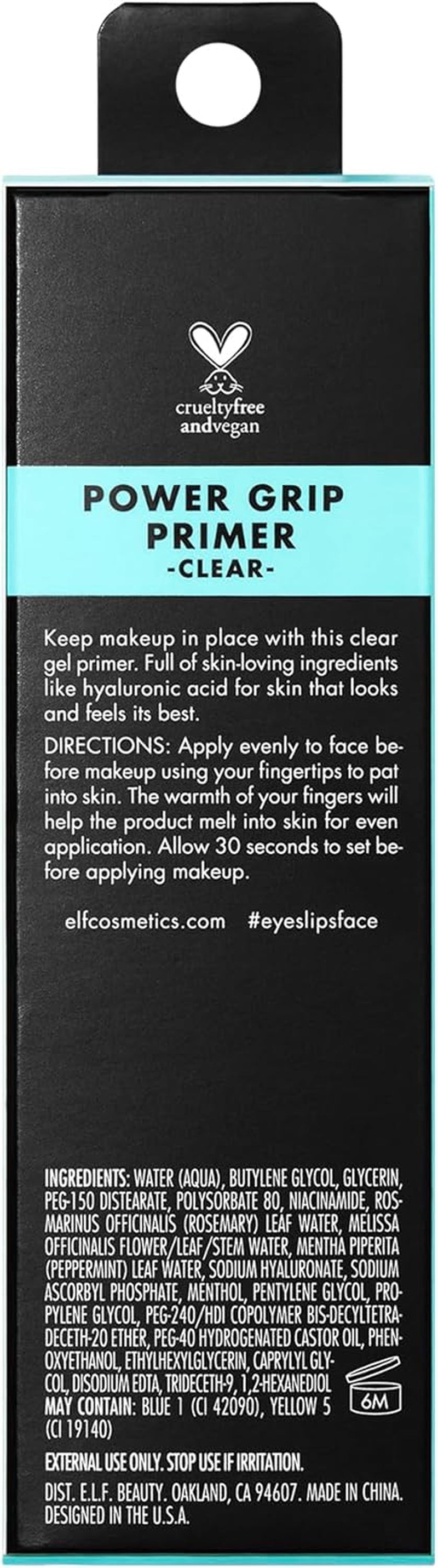 Power Grip Primer, Gel-Based & Hydrating Face Primer for Smoothing Skin & Gripping Makeup, Moisturizes & Primes, 0.811 Fl Oz, Clear