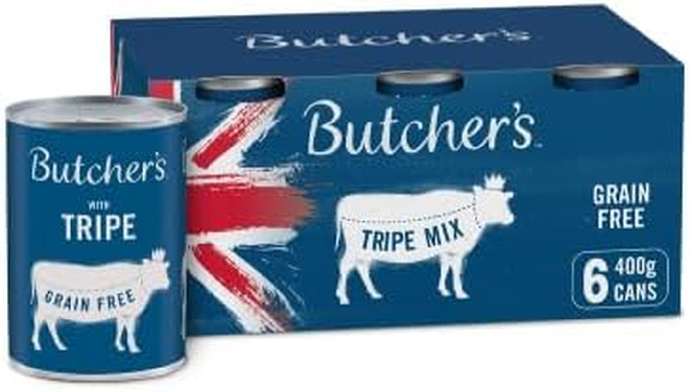 Wet Dog Food Tin Cans Grain Free Tripe Mix 9.6Kg (24 X 400G)