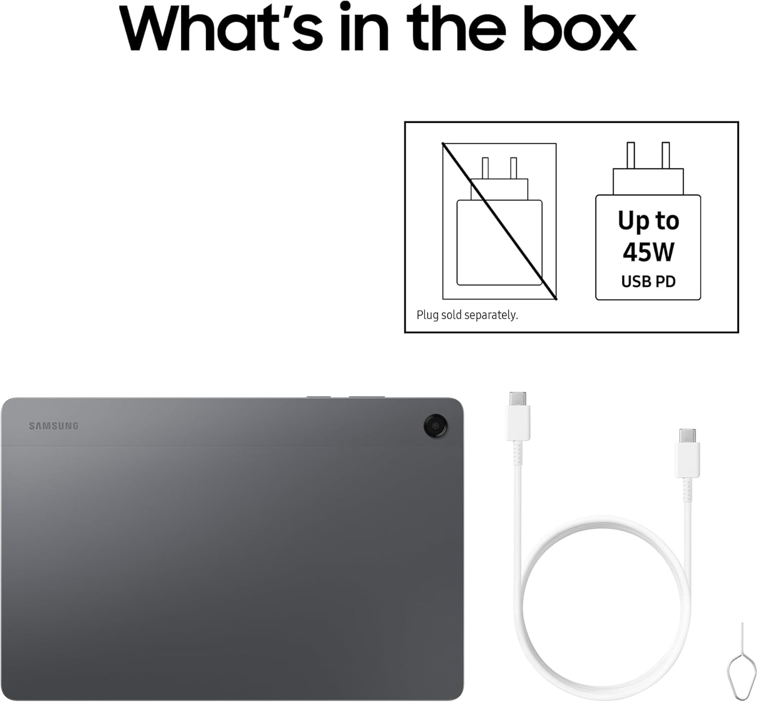 Galaxy Tab A11+, Android Tablet, AI Features, Sleek and Modern Design, 11 Inch 90Hz Display, 128GB Storage, 6GB Memory, with Dolby Quad Speakers, Grey, 3 Year Extended Warranty (UK Version)