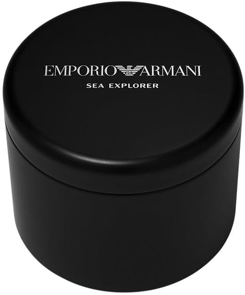Emporio Armani Watch for Men, Automatic Three-Hand Date and 42Mm Case Size with Stainless Steel or Silicone Strap