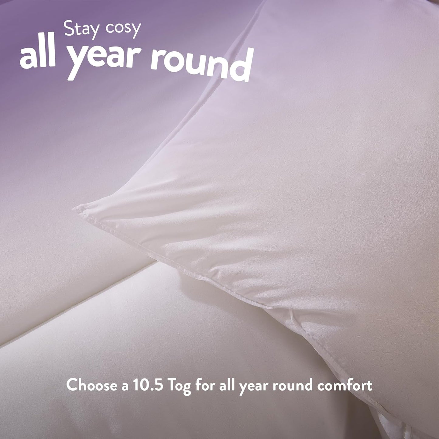 Cosy Nights Double Duvet 10.5 Tog - Breathable & Soft All Year-Round Double Quilt for Summer, Autumn & Winter | Uk-Made, Non-Allergenic & Washable (200 X 200Cm)