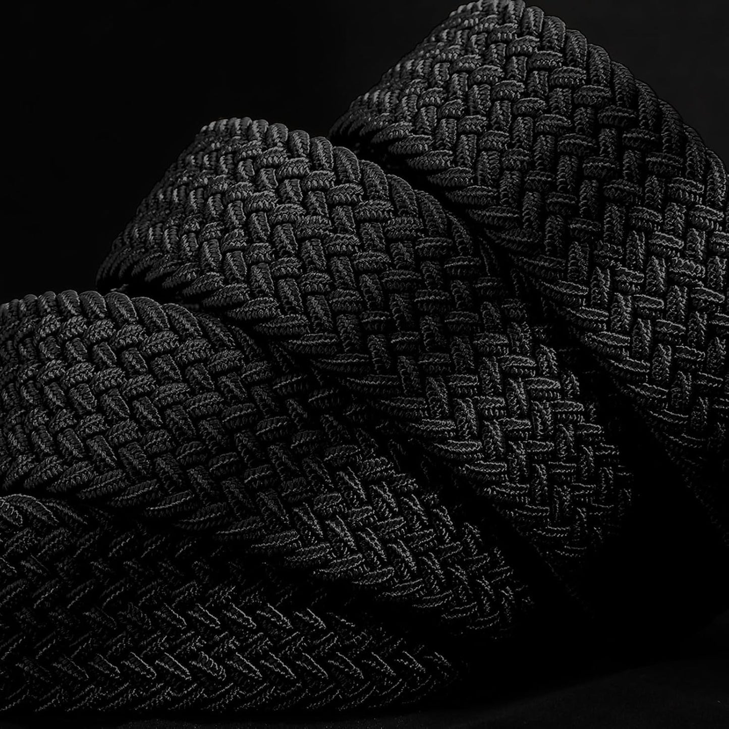 Mens Belt Elastic Belts for Men Stretch Braided Fabric Belts Casual Black Woven Golf Belt for Jeans