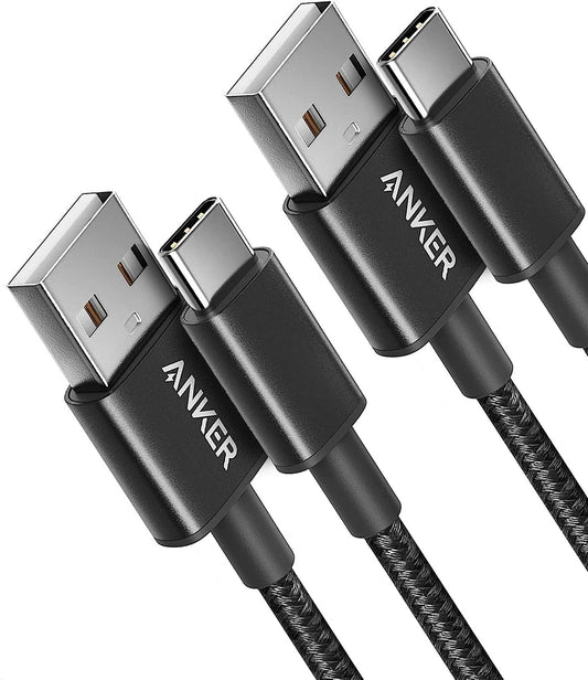 USB C Charger Cable, 2-Pack 3 Ft (0.9 M) USB to USB C Cable, USB a to USB C Braided Phone Charger Cable for Iphone 17/16/15, Ipad Pro, Samsung Galaxy, Macbook Pro,And More
